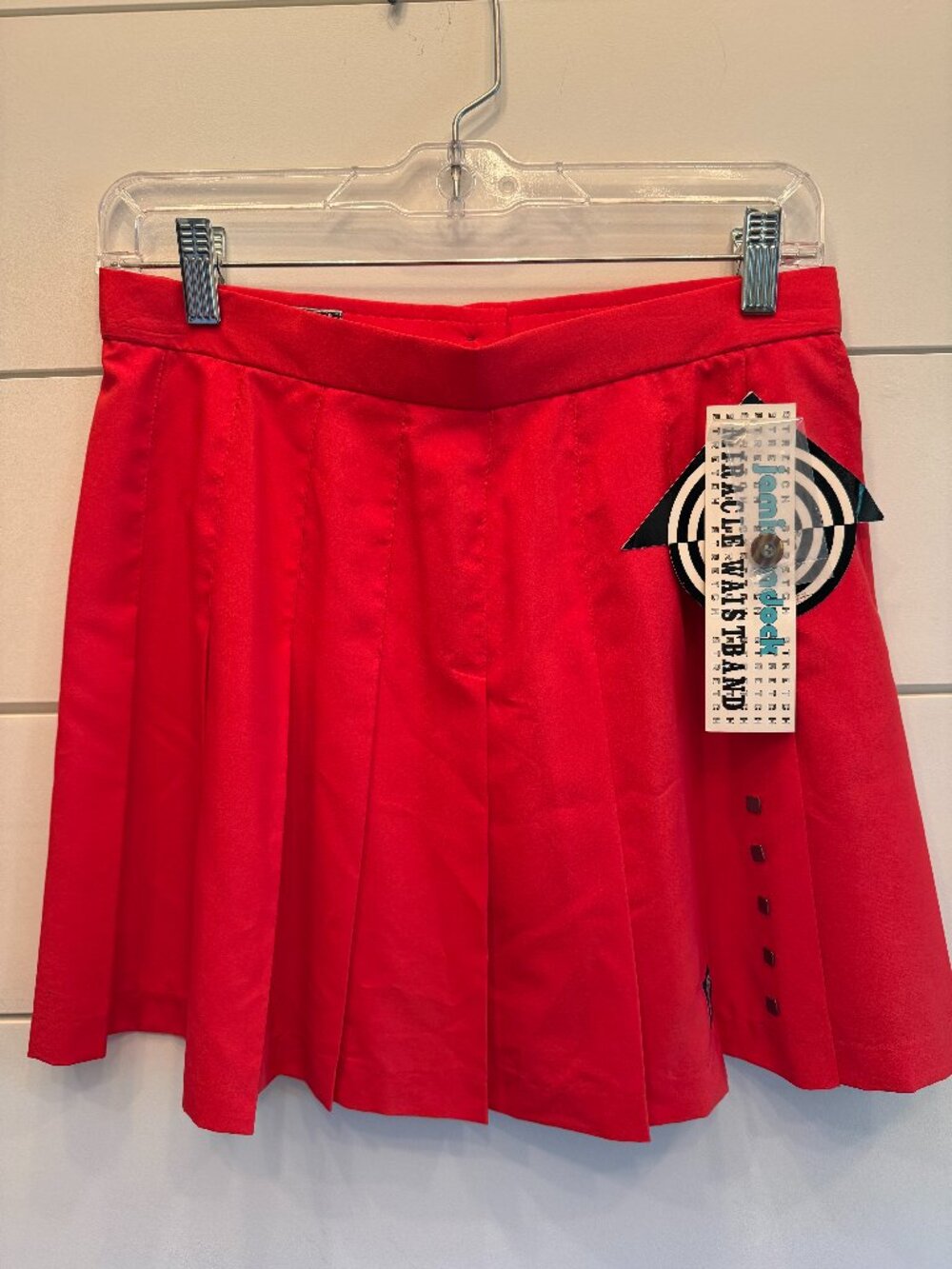 VINTAGE WITH TAGS - Jamie Sadock red pleated tennis skirt